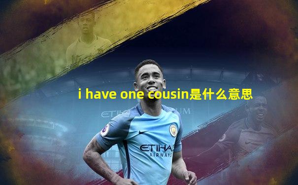 i have one cousin是什么意思